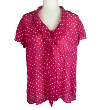 Vintage style Tailor B.Moss pink polka dot secret… - image 1