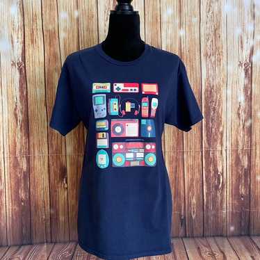 Gildan Unisex Vintage Retro T-Shirt Sz L - image 1