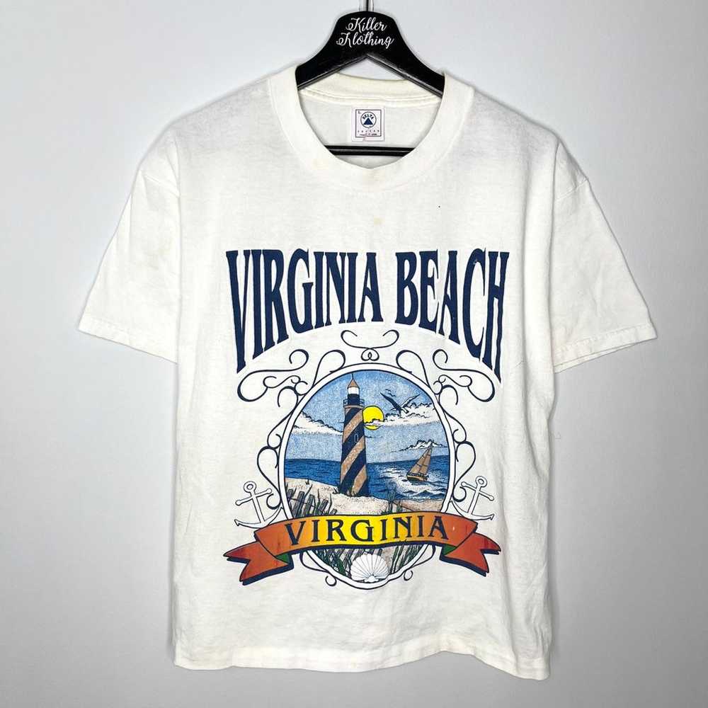 Vintage Virginia Beach Graphic T-Shirt - image 1