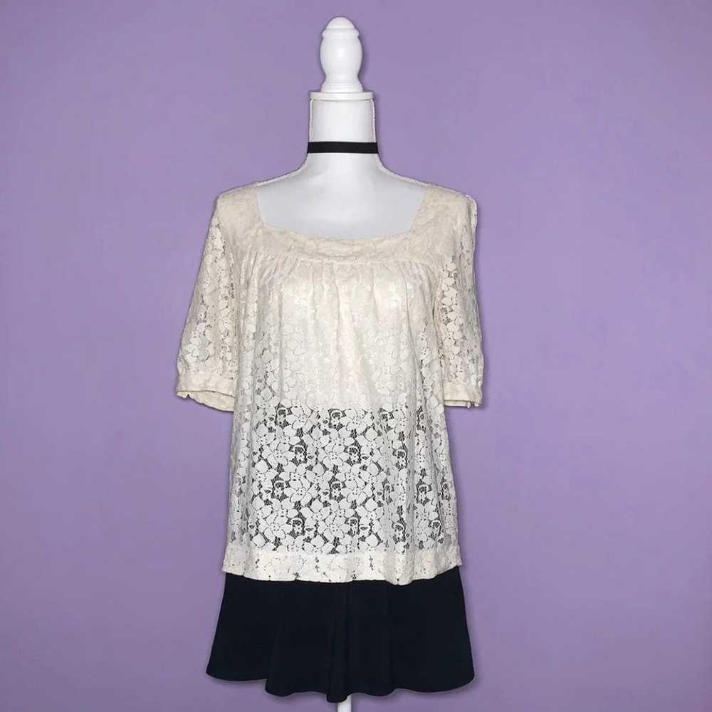 The Limited Off White Lace Blouse - image 1