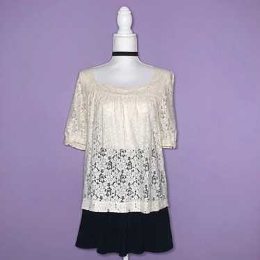 The Limited Off White Lace Blouse - image 1