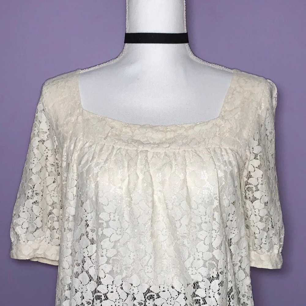 FINAL PRICE!!  The Limited Off White Lace Blouse - image 2