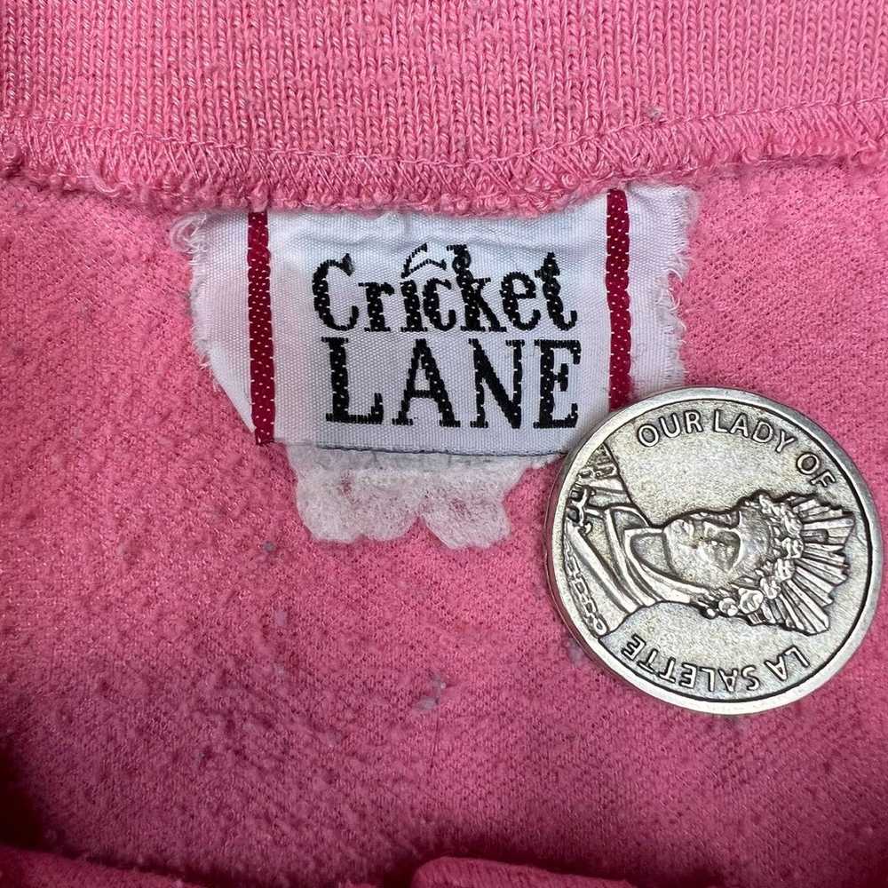 VINTAGE Cricket Lane Pink Floral Collar Button Po… - image 9