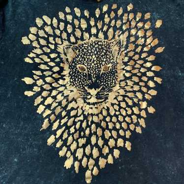Vtg Charles Casual Of California Gold Cheetah Pri… - image 1