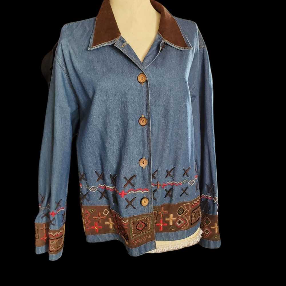 Tantrum Blues Denim Top, vintage 90s. - image 1