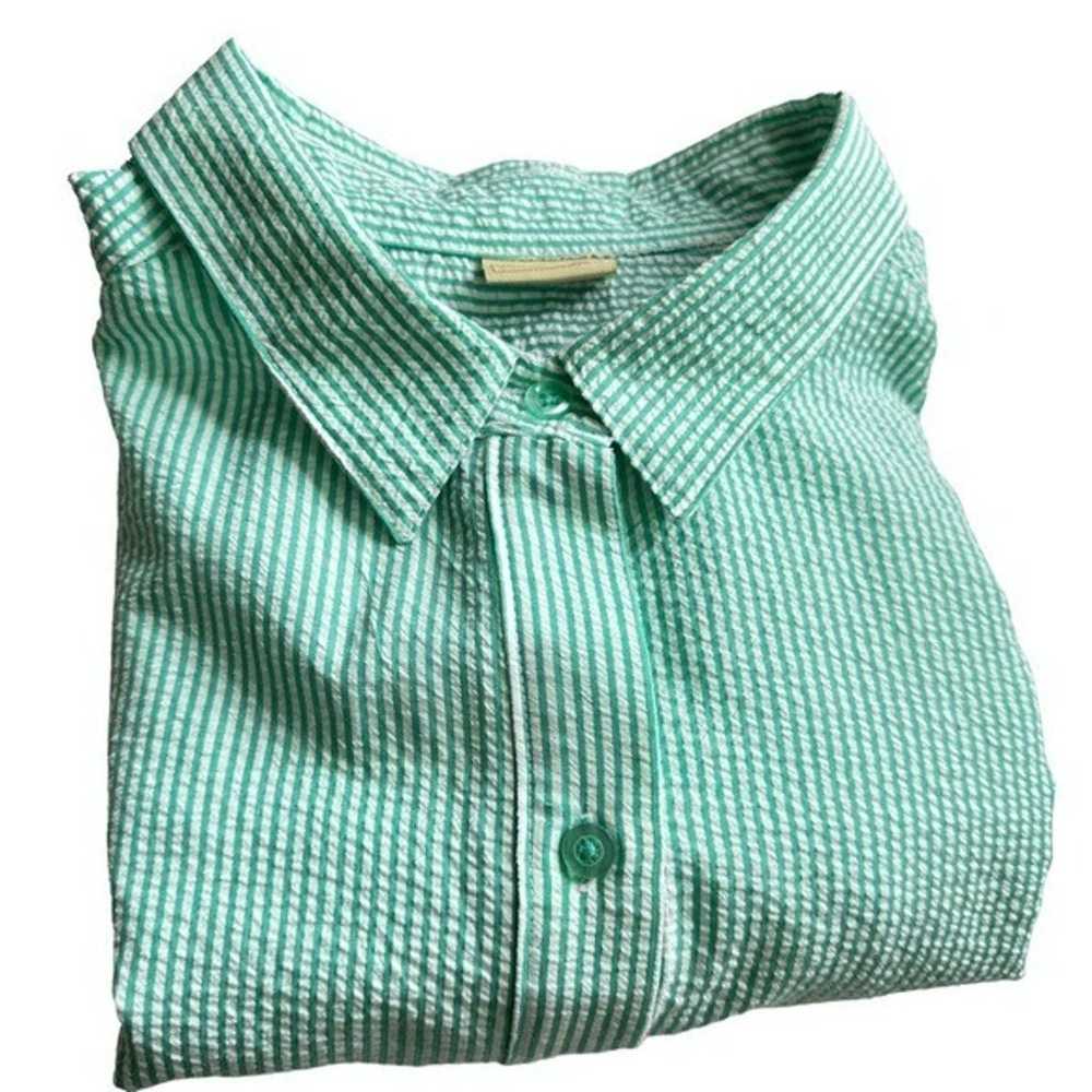 Boca Bay Seersucker Stripe Shirt L - image 4