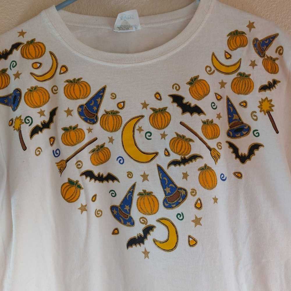 VINTAGE HALLOWEEN THEMED SHIRT MADE IN USA WOMENS… - image 2