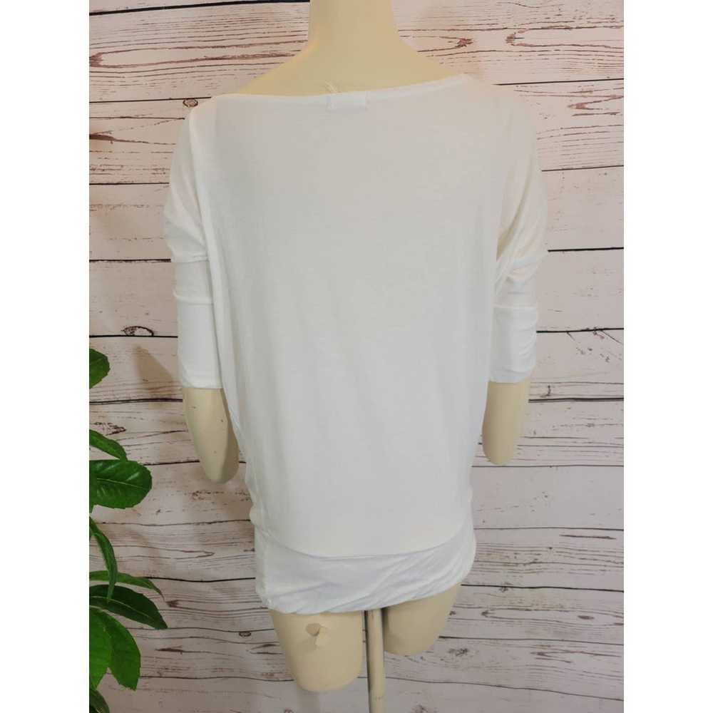 Vintage Zenana Top Stretch Fabric White 3/4 Sleev… - image 2