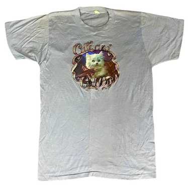 Vintage 70’s Cat Graphic T-Shirt - image 1