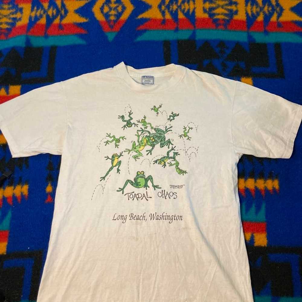 Vintage toad nature tee shirt large 90s - image 2