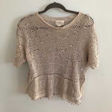 Freeport Studio Hand Knit Vintage Sweater Short S… - image 1