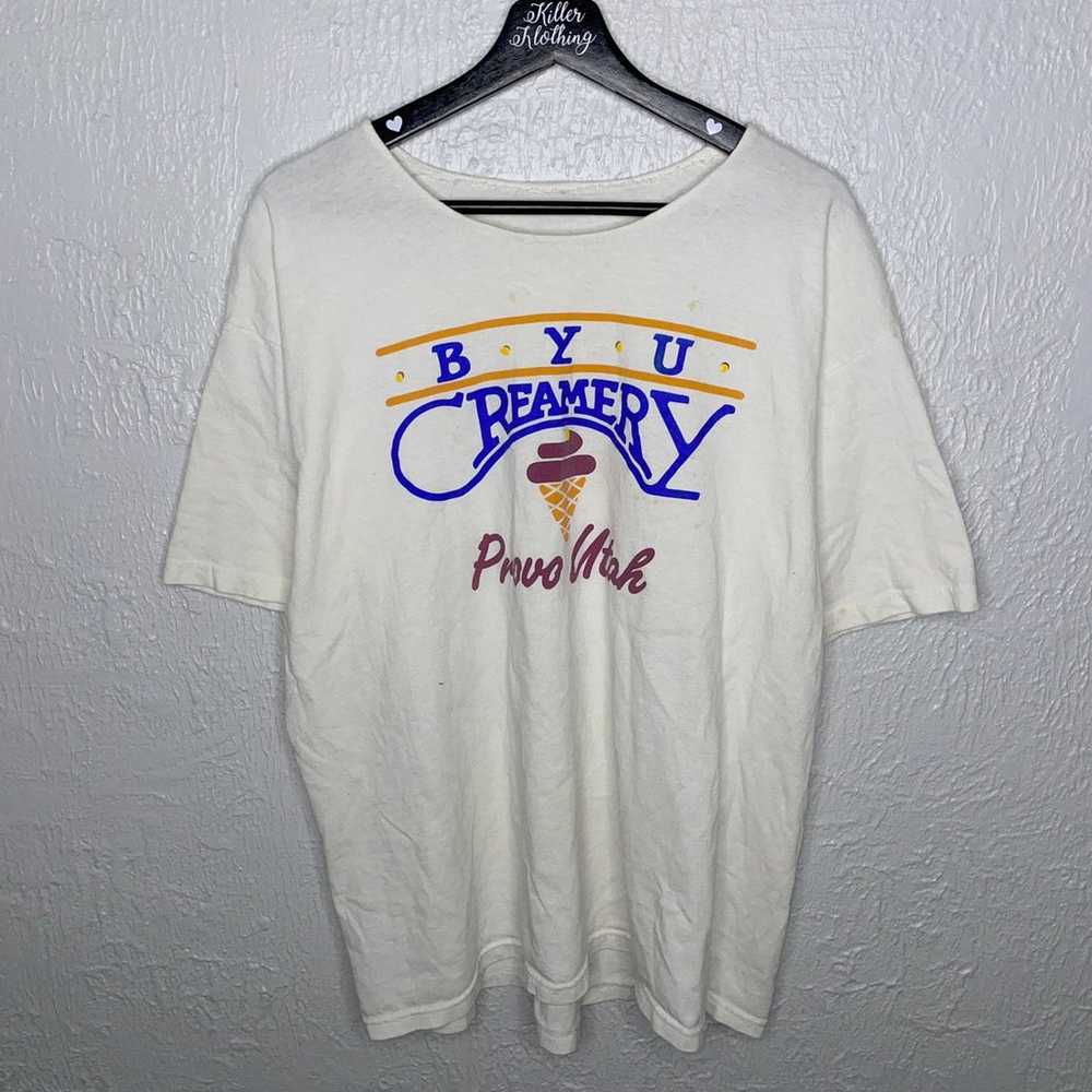 Vintage BYU Creamery Ice Cream Graphic T-Shirt - image 2