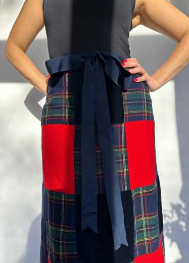 1970s Vintage Wool Tartan Maxi Skirt