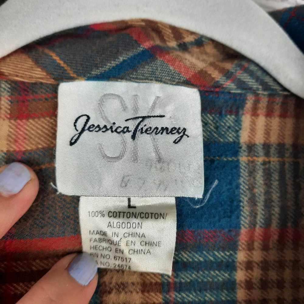 Vintage Unique Jessica Tierney Plaid Flannel Shir… - image 6
