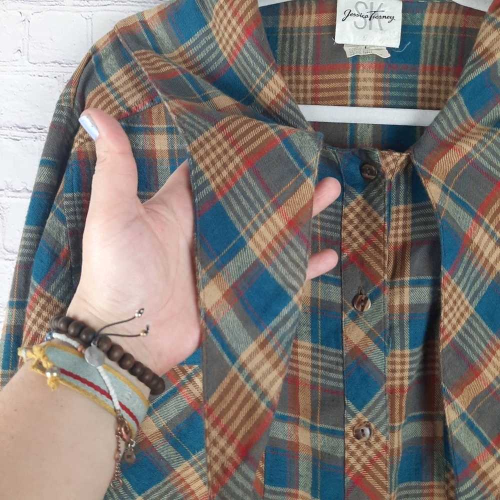 Vintage Unique Jessica Tierney Plaid Flannel Shir… - image 8
