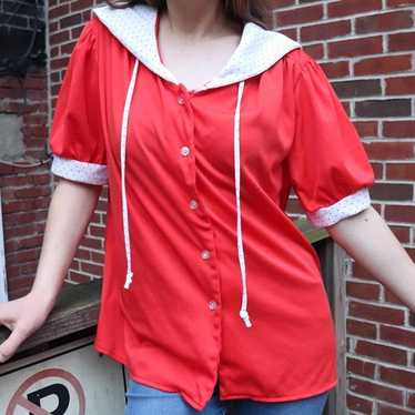 Navy Nautical Top Sailor Top Women Blouse Rockabilly Clothing