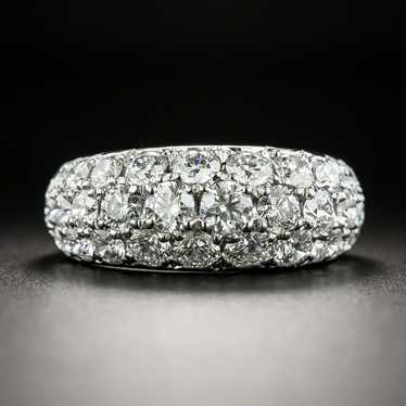 3.05 Carat Total Weight Diamond Three Row Dome Ri… - image 1