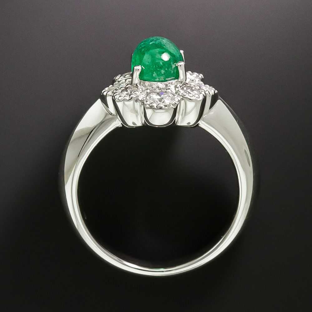 21st Century 1.15 Carat Cabochon Emerald and Diam… - image 3