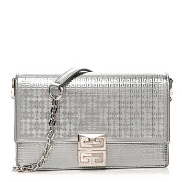 GIVENCHY Metallic Calfskin 4G Embossed Small 4G Cr