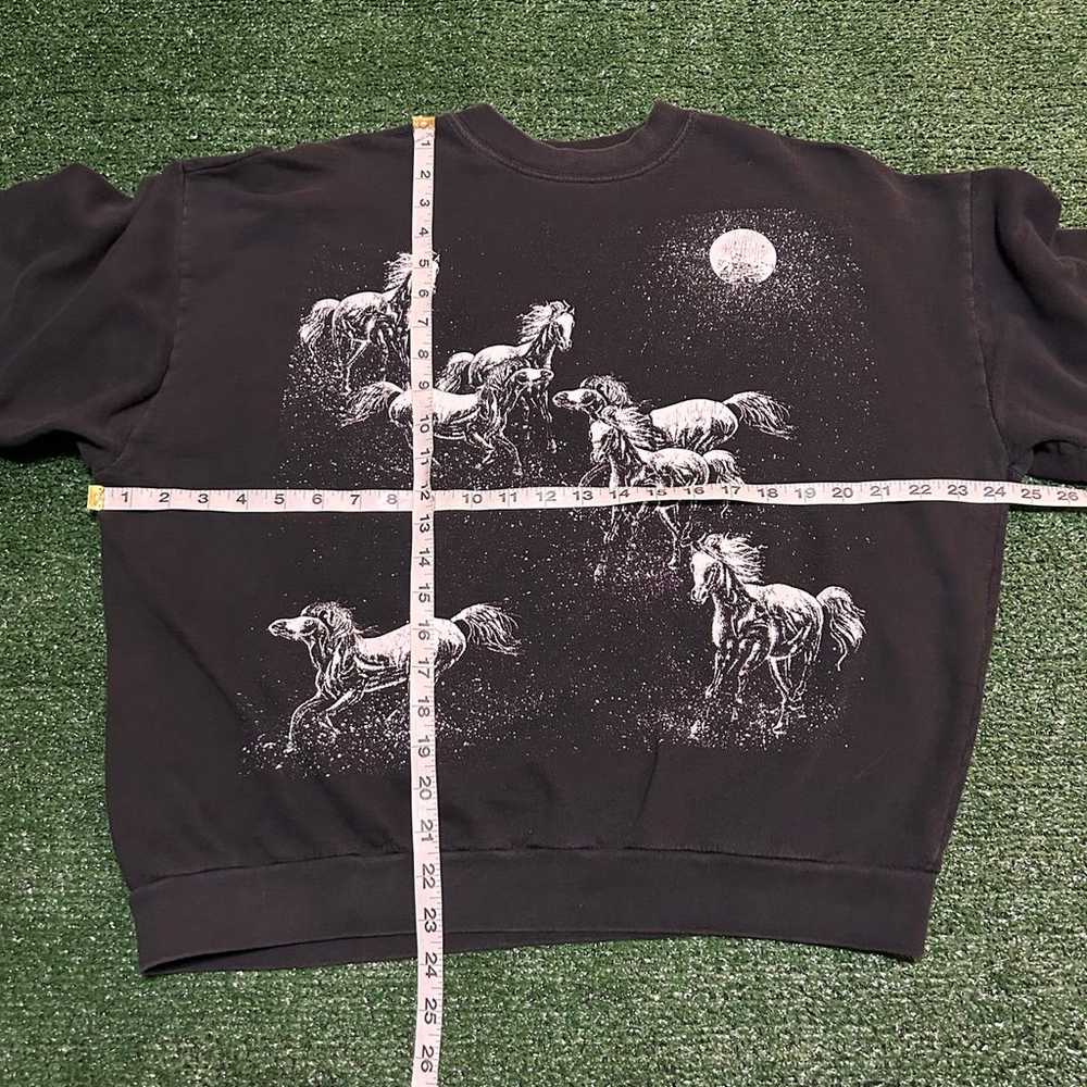 Vintage 80's Sun Sportswear Horses Moon Sz Large - image 3
