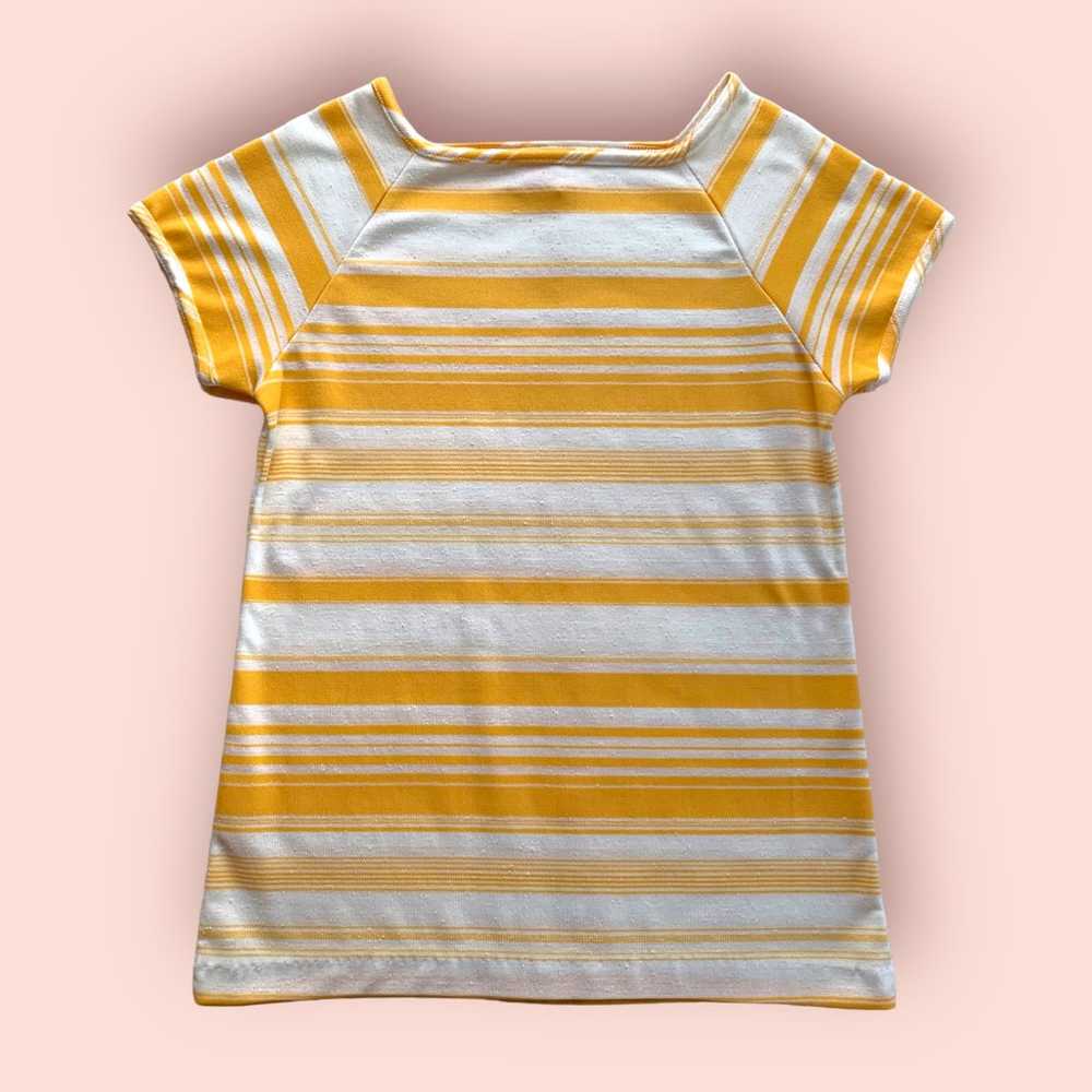 Vintage 1970s Catalina Yellow White Striped Short… - image 10