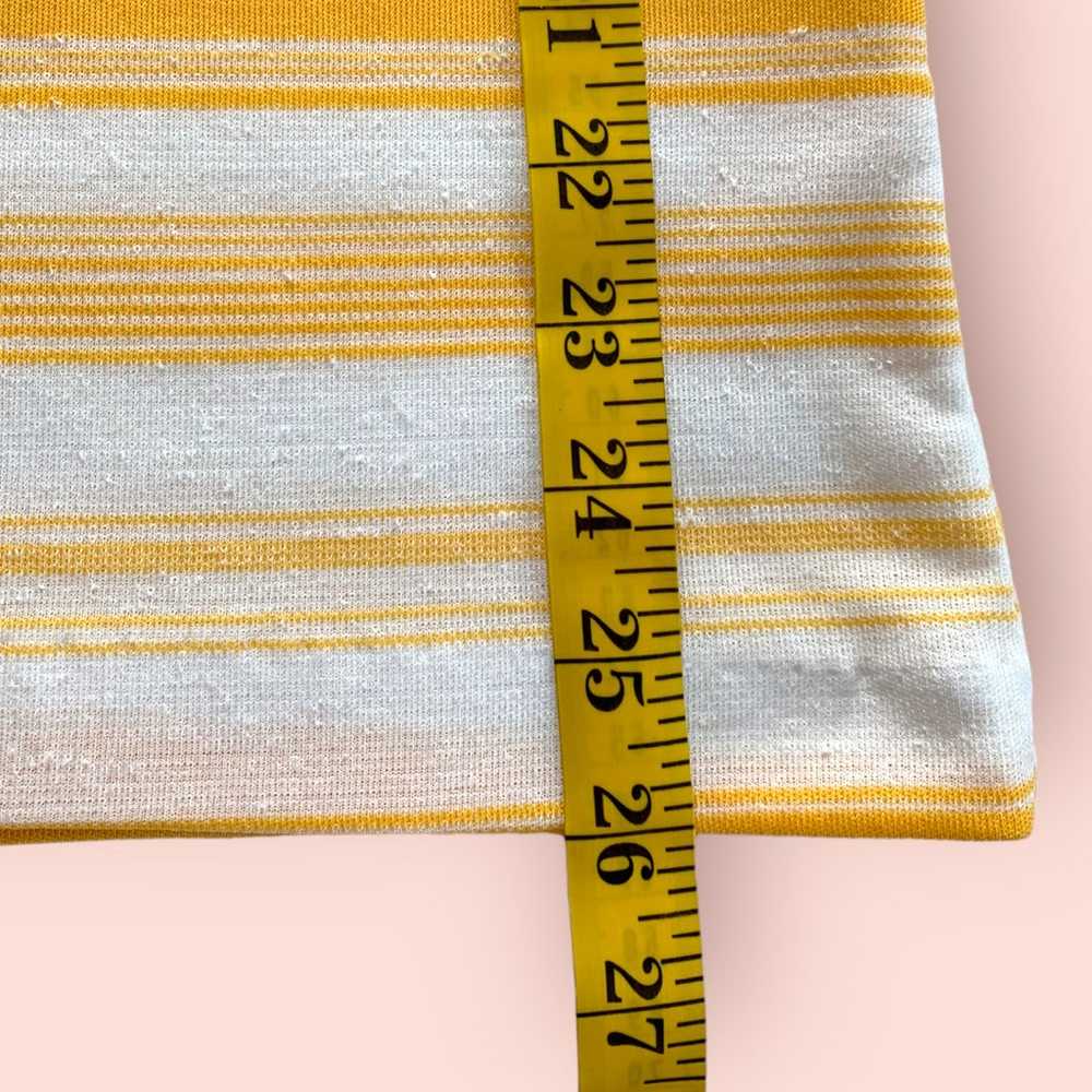 Vintage 1970s Catalina Yellow White Striped Short… - image 8