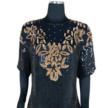 Hand made vintage sequined top - image 1
