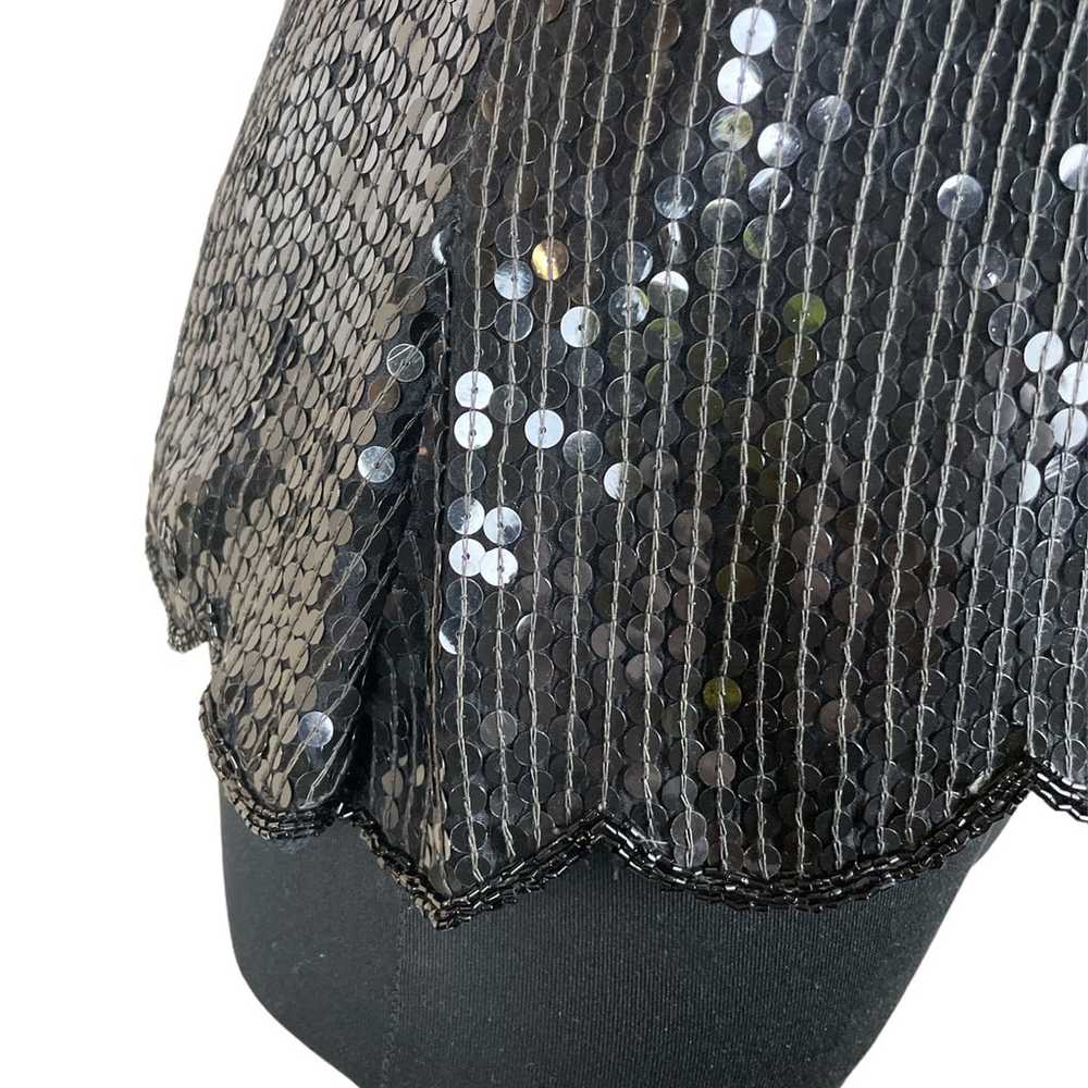 Hand made vintage sequined top - image 6