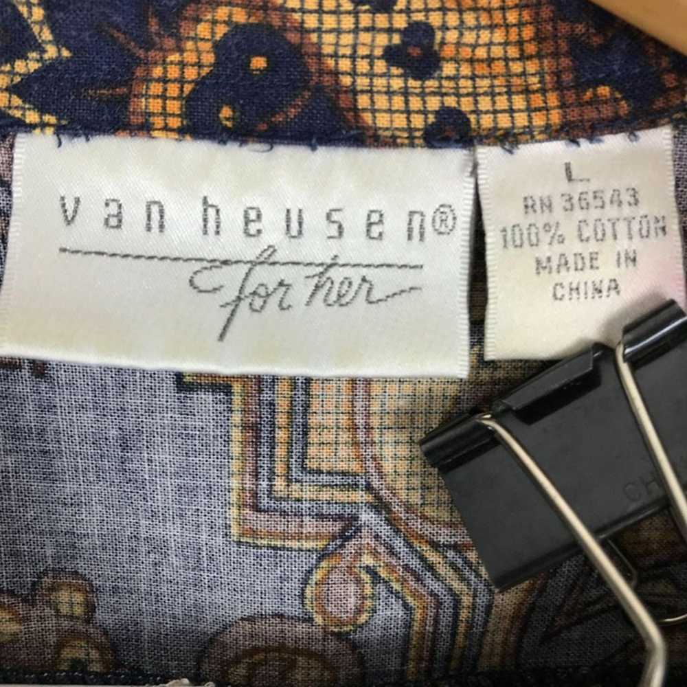 Van Heusen Blouse Large Button Front Long Sleeve … - image 5