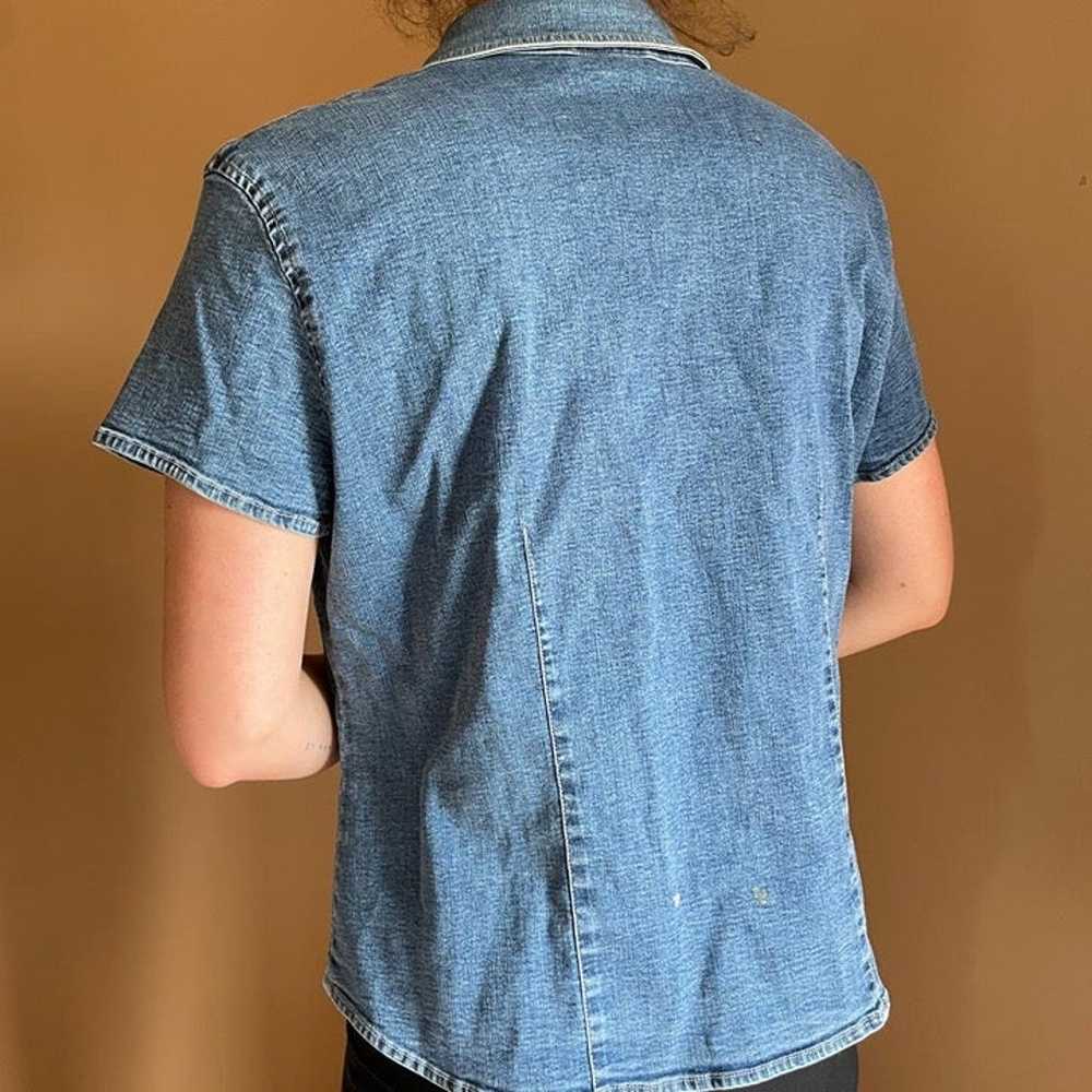 American Vintage Jones Jeans snap button jean tee - image 2