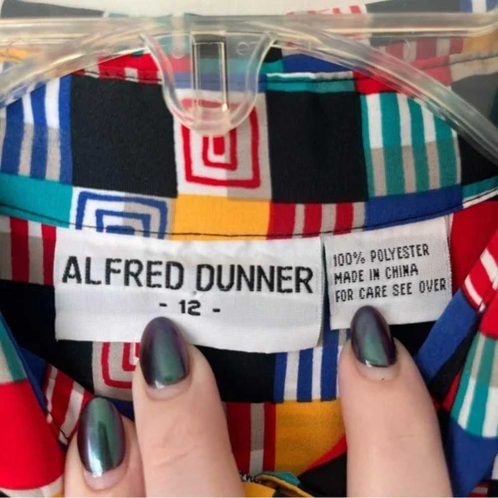 Vintage 90s Alfred Dunner Colorful Checkerboard B… - image 2
