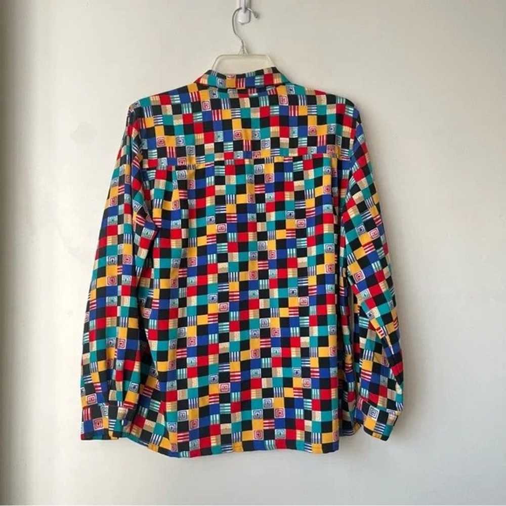Vintage 90s Alfred Dunner Colorful Checkerboard B… - image 3
