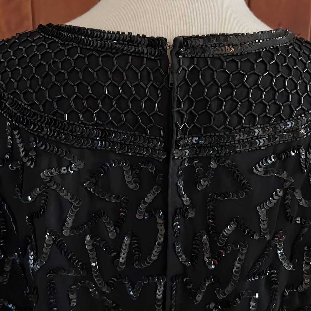 Vintage Laurence Kazar Beaded Sequin V Neck Top - image 6