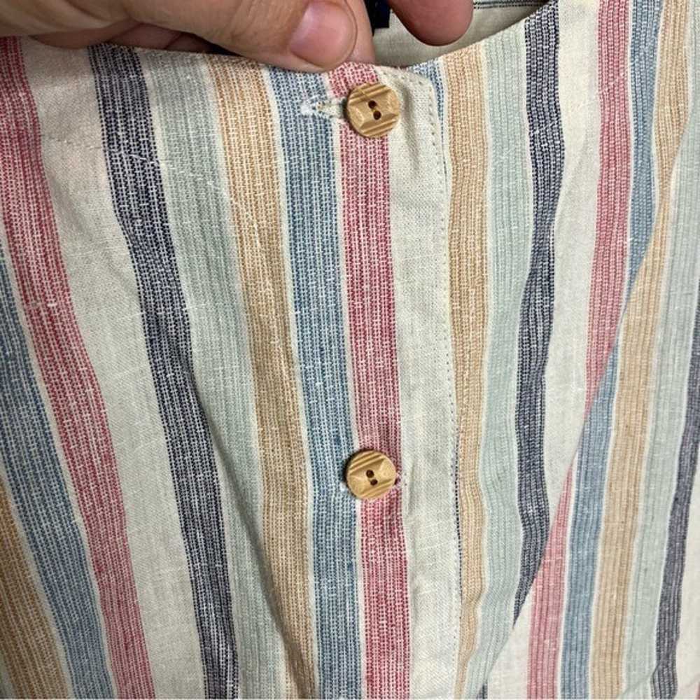 Vintage Dockers x Levi’s striped linen blend butt… - image 2