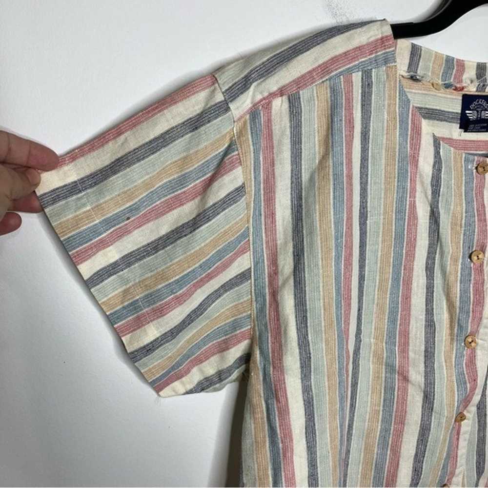 Vintage Dockers x Levi’s striped linen blend butt… - image 4