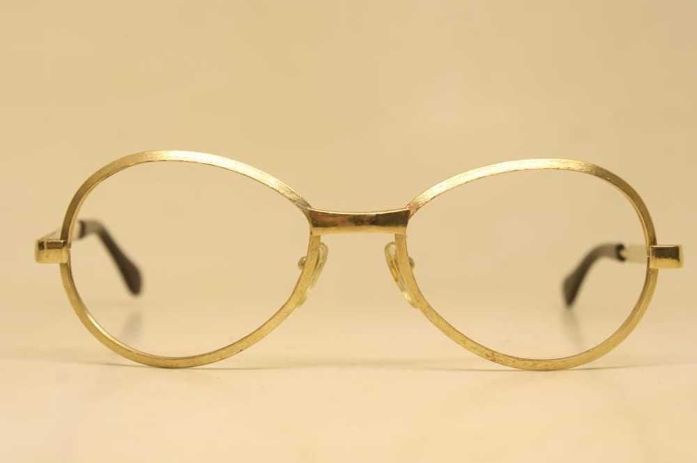 Vintage Gold Metal Oval Eyeglasses Unused Vintage… - image 1