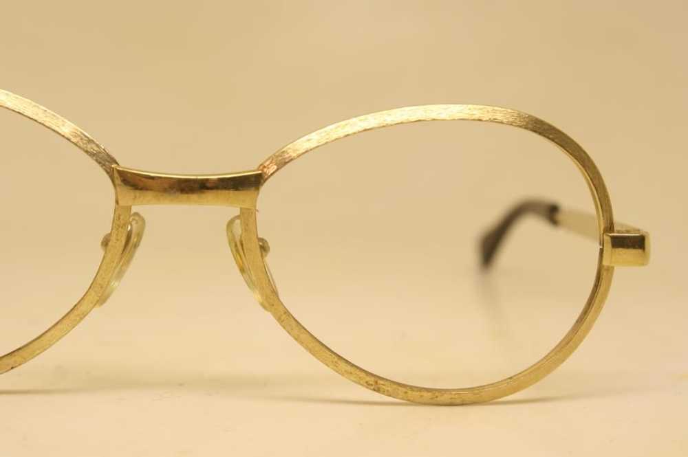 Vintage Gold Metal Oval Eyeglasses Unused Vintage… - image 3