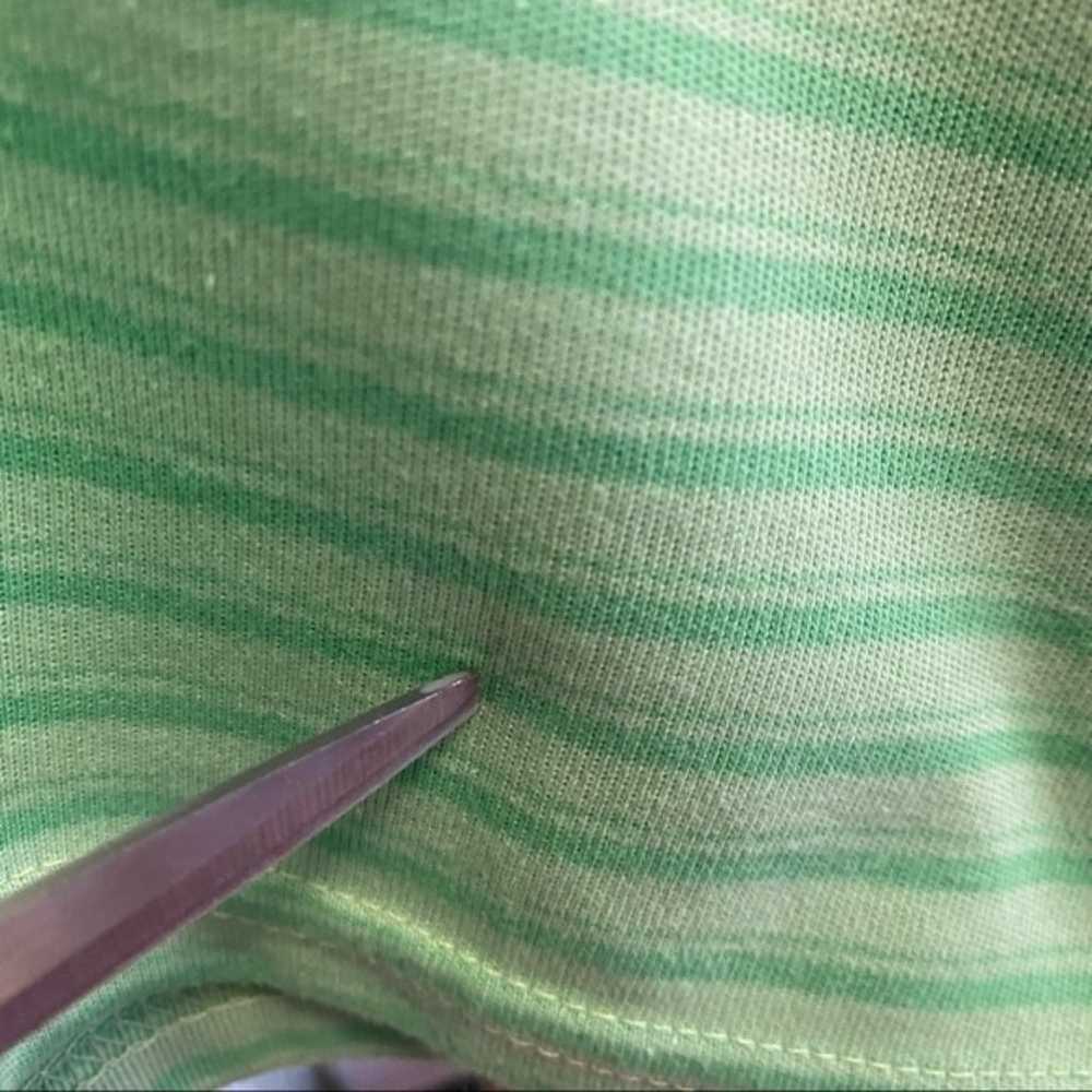 Hang Ten Vintage 90’s Green Striped Surf 3/4 Slee… - image 10