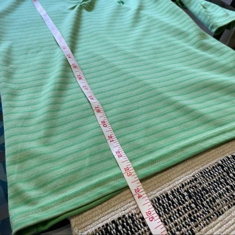 Hang Ten Vintage 90’s Green Striped Surf 3/4 Slee… - image 9