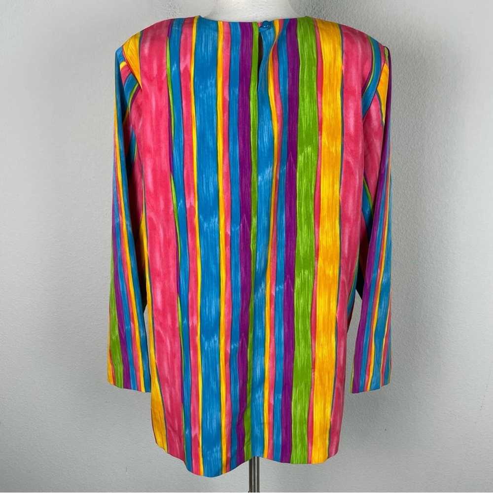 Vintage Sunny Lady Rainbow Watercolor Stripe Pop … - image 5
