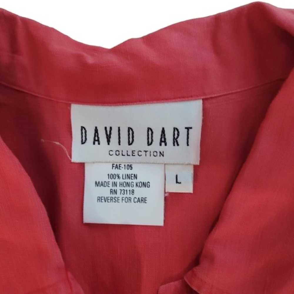 David Dart Collection Vintage Size L 100% Linen L… - image 3