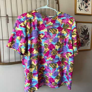 Vintage Braemar by Jeremy Scott Floral Blouse