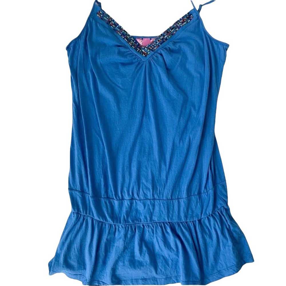 Vintage Y2K Pink Victoria’s Secret Blue Tunic Tan… - image 5