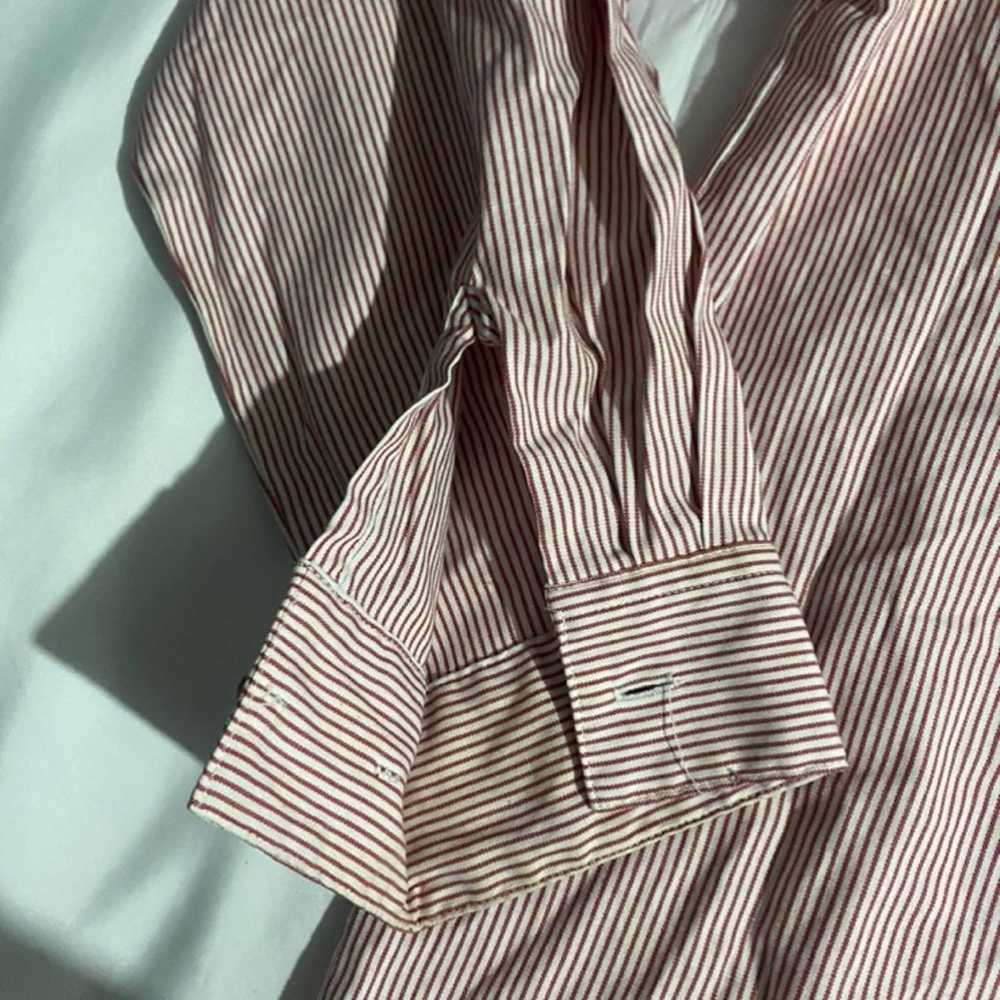 Vintage L.L. Bean Striped Long Sleeve Red & White… - image 11