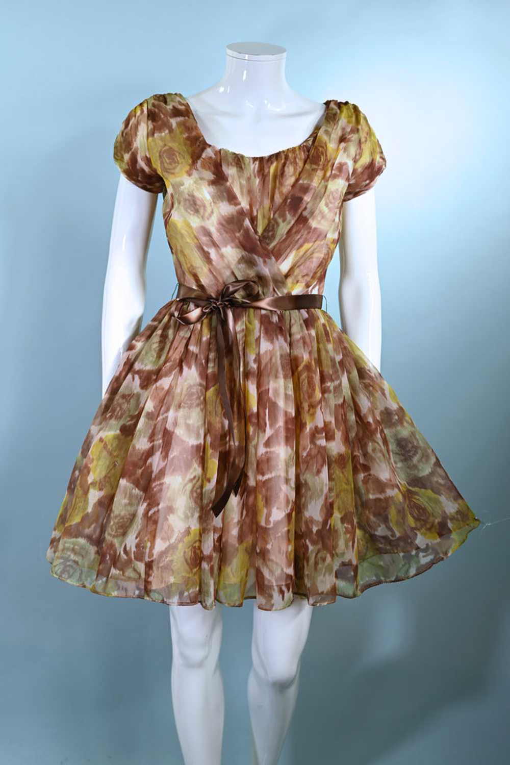 Carol Robins Vintage 60s Fit & Flare Party Dress,… - image 1