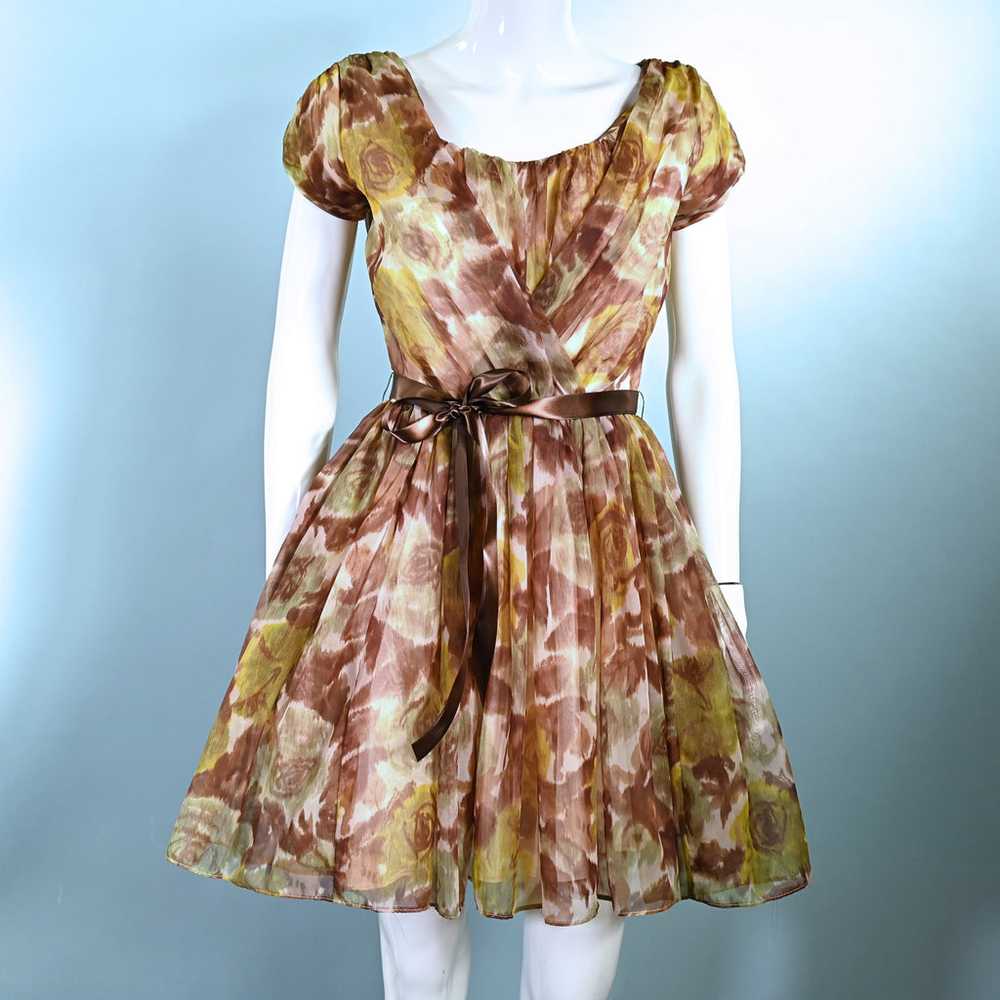 Carol Robins Vintage 60s Fit & Flare Party Dress,… - image 3