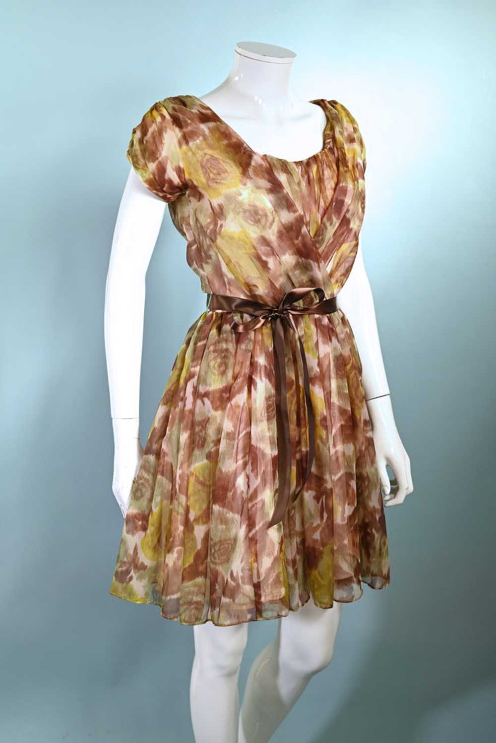 Carol Robins Vintage 60s Fit & Flare Party Dress,… - image 5