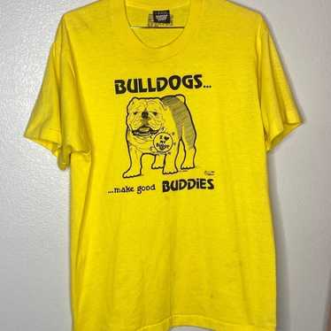 Rare vintage 1988 S.Larson bulldogs Tshirt single… - image 1