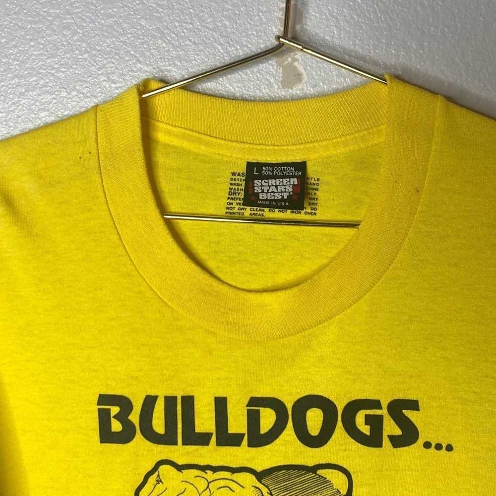 Rare vintage 1988 S.Larson bulldogs Tshirt single… - image 5