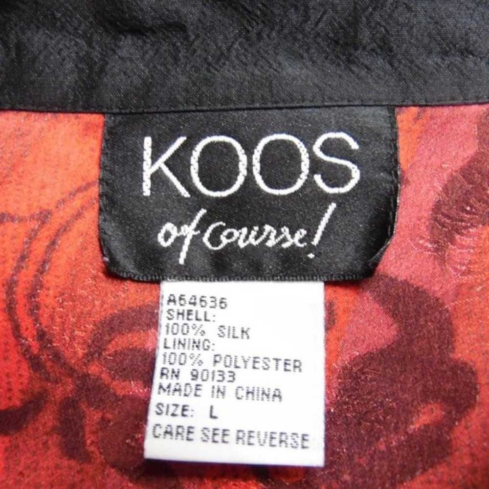 90s vintage Koos of Course silk blouse size L lar… - image 5